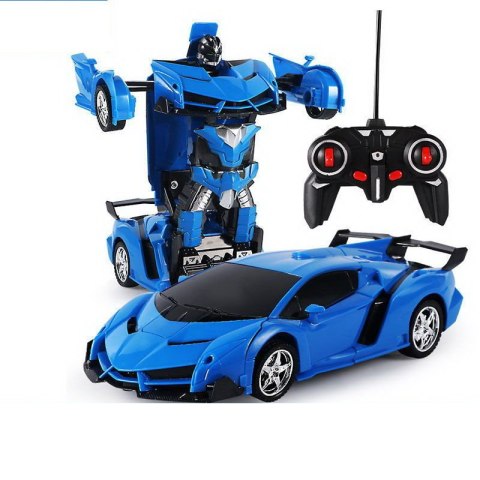 Auto Robot 2w1 R/C Pilot Światło Dźwięk Drift Niebieski LEAN Toys