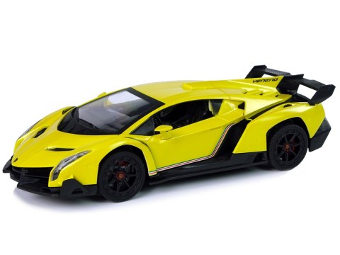 Auto Sportowe R/C 1:24 Lamborghini Veneno Żółte 2.4 G Światła LEAN Toys