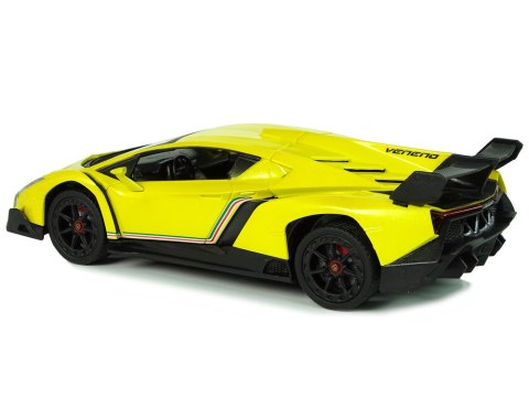 Auto Sportowe R/C 1:24 Lamborghini Veneno Żółte 2.4 G Światła LEAN Toys