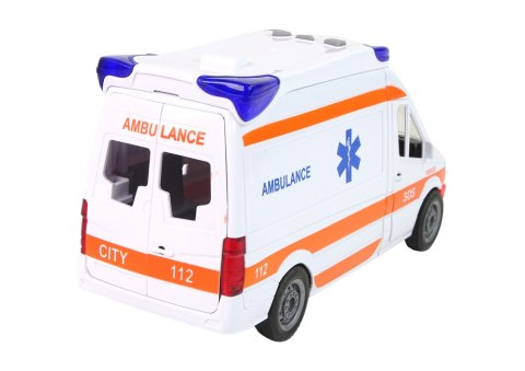 Interaktywne Auto Karetka Ambulans + Nosze Światło Dźwięk LEAN Toys