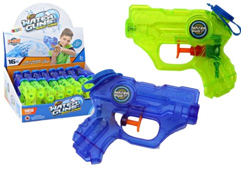 Mini Pistolet Na Wodę Zielony Granatowy Zasięg 7-8m LEAN TOYS