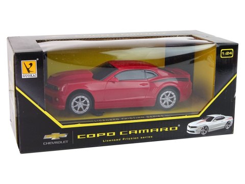 Auto Chevrolet Copo Camaro Napęd Frykcyjny 1:24 Czerwone LEAN Toys