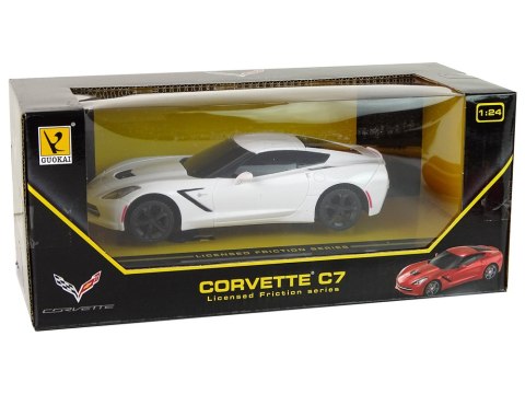 Auto Sportowe Corvette C7 1:24 Białe LEAN Toys