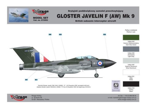 Gloster Javelin F Mk9 model set Mirage