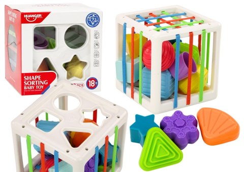 Kostka Edukacyjna Sorter Dla Niemowląt Klocki Kolorowa LEAN Toys