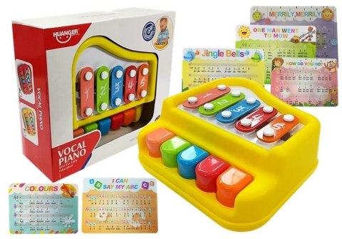 Pianinko Cymbałki Dzwonki Dla Malucha Żółte LEAN Toys