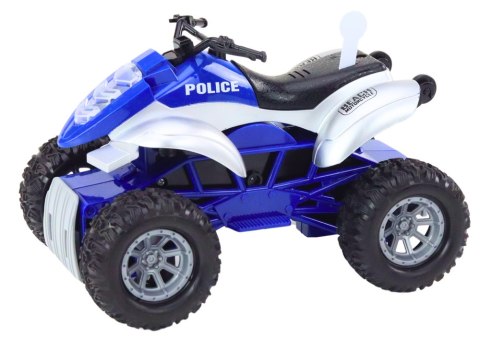 Quad Policyjny z Przyczepą do przewozu Łodzi oraz Motorówką LEAN Toys