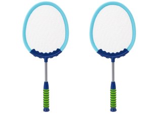 Zestaw 2 Rakietek Do Gry W Badmintona Paletki Lotki Badminton Niebieski LEAN Toys