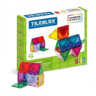 Klocki magnetyczne Tileblox Zestaw tęczowy 20 elementów Magformers