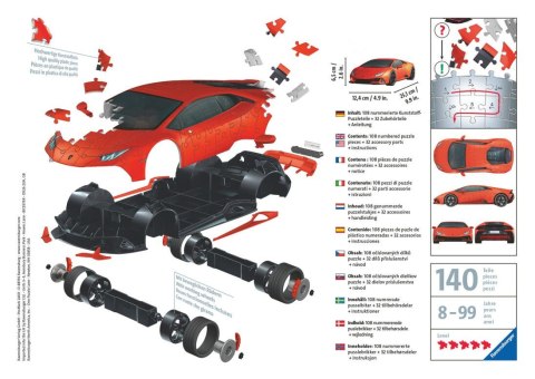 Puzzle 108 elementów 3D Pojazdy Lamborghini Huracan Evo Verde Ravensburger Polska