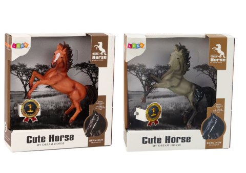 Figurka Konia Brązowy Koń Stojący Stajnia Farma Cute Horse LEAN TOYS