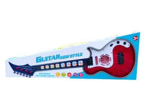 Gitara Elektryczna Dla Dzieci Światła Melodie Czerwona LEAN Toys