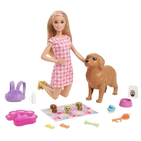 Lalka Barbie Narodziny piesków zestaw Mattel