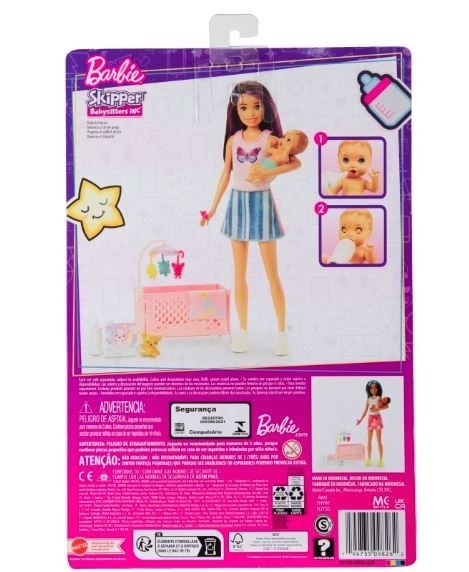 Lalka Barbie Skipper Opiekunka Łóżeczko i bobas Mattel