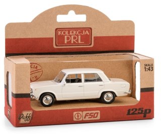 Pojazd PRL FIAT 125P - Biały Daffi