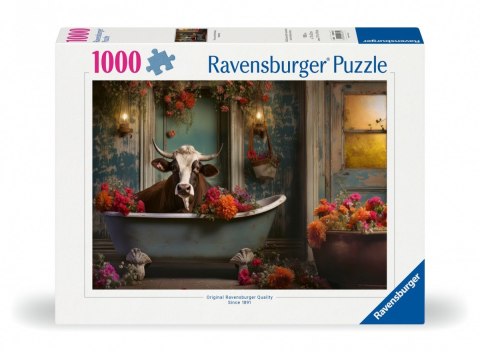 Puzzle 1000 elementów Krowa w kąpieli Ravensburger Polska