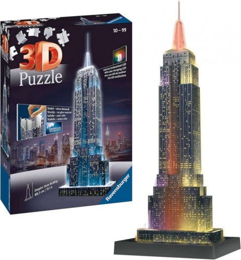 Puzzle 3D Budynki nocą Empire State Building Ravensburger Polska