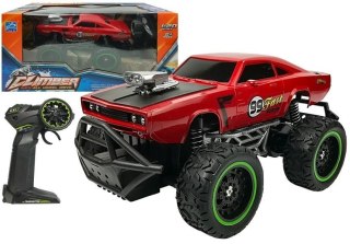 Auto Zdalnie Sterowane R/C 6.5 km/h Wysokie Koła Czerwone LEAN Toys