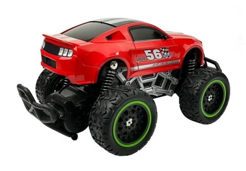 Auto Zdalnie Sterowane R/C 6.5 km/h Wysokie Koła Czerwone LEAN Toys