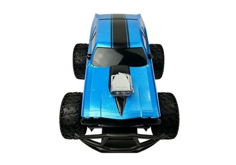 Auto Zdalnie Sterowane R/C 6.5 km/h Wysokie Koła Niebieskie LEAN Toys