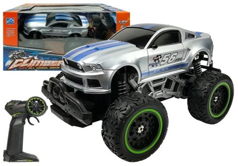 Auto Zdalnie Sterowane R/C 6.5 km/h Wysokie Koła Srebrne LEAN Toys