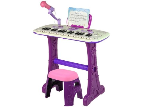 Elektryczne Pianino Keyboard Dla Dzieci Różowy Nuty USB LEAN Toys