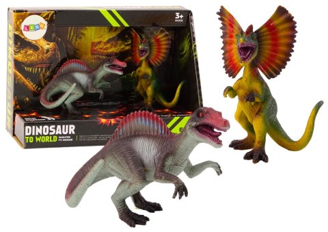 Figurki Dinozaurów Spinozaur Dilofozaur Zestaw 2el LEAN TOYS