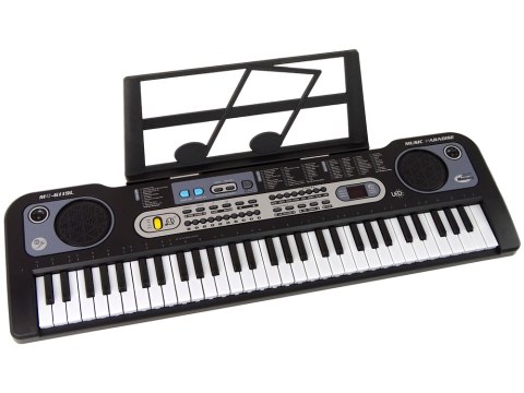 Keyboard z Mikrofonem Instrument Muzyczny Czarny LEAN Toys