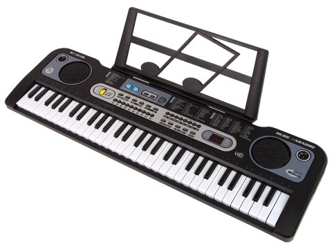 Keyboard z Mikrofonem Instrument Muzyczny Czarny LEAN Toys