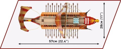Klocki Imperium Romanum - Okręt wojenny 1810 klocków Cobi Klocki