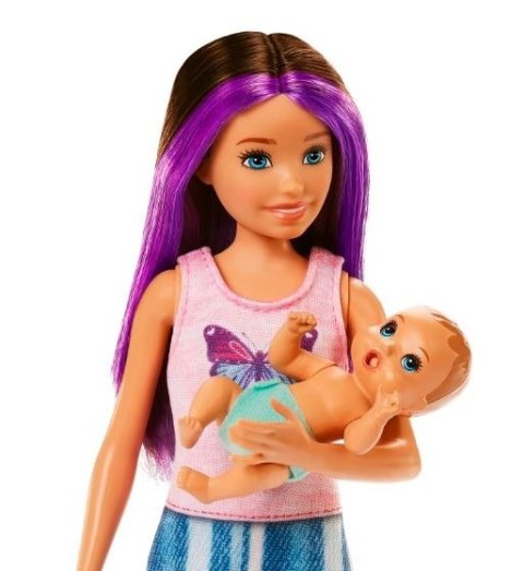 Lalka Barbie Skipper Opiekunka Łóżeczko i bobas Mattel