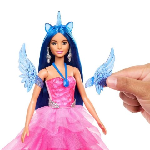 Lalka Barbie księżniczka Sapphire + skrzydlaty jednorożec Mattel