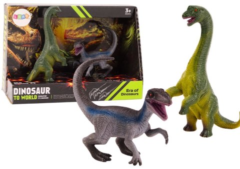 Zestaw Figurek Dinozaurów Brachinozaur Velociraptor 2El LEAN TOYS