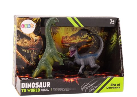 Zestaw Figurek Dinozaurów Brachinozaur Velociraptor 2El LEAN TOYS