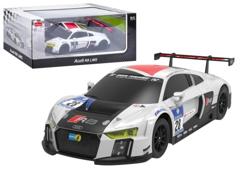 Auto R/C 1:24 Zdalnie Sterowane Sportowe AUDI R8 LMS Biało-Czarne Rastar