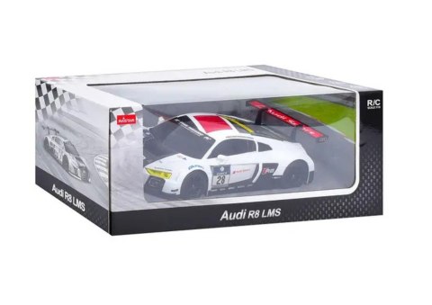 Auto R/C 1:24 Zdalnie Sterowane Sportowe AUDI R8 LMS Biało-Czarne Rastar