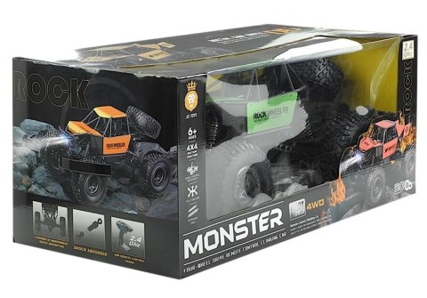 Auto Zdalnie Sterowane Monster Truck na resorach Zielony LEAN Toys