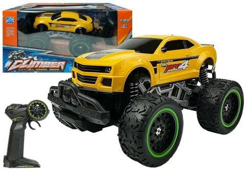 Auto Zdalnie Sterowane R/C 6.5 km/h Wysokie Koła Żółte LEAN Toys