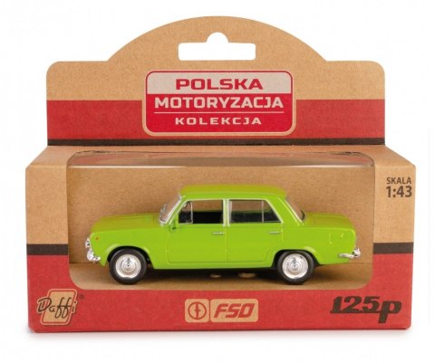 Pojazd PRL Fiat 125p zielony Daffi