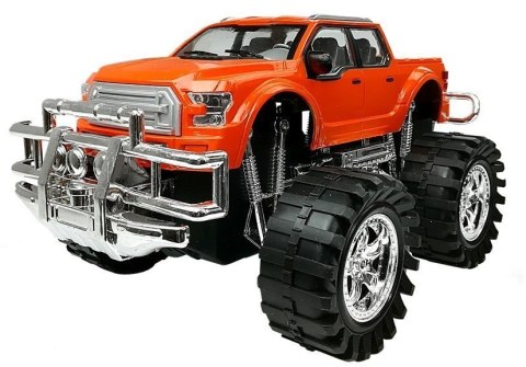 Zestaw Pojazdów Czerwony Monster Truck Czarne BMW Laweta 58 cm LEAN Toys