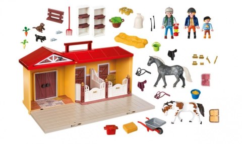 Zestaw z figurkami Country 71393 Nowa przenośna stajnia Playmobil