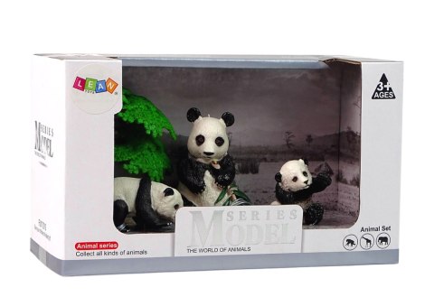 Figurka Zwierzęta Zestaw Panda Jedząca z Małymi LEAN Toys