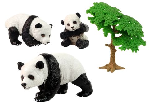 Figurka Zwierzęta Zestaw Panda z Małymi LEAN Toys