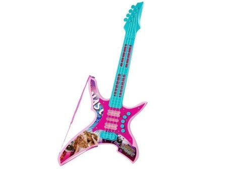 Gitara Elektryczna ze Światłami i Dźwiękami Różowa 62 cm LEAN Toys