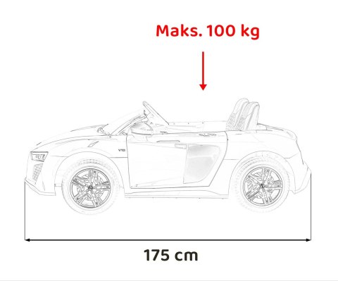 Pojazd Audi Spyder R8 LIFT Czerwony