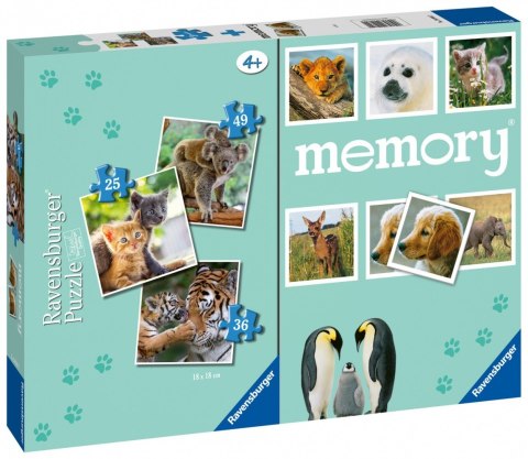 Puzzle 3w1 Dzieci zwierząt gra memory Ravensburger Polska