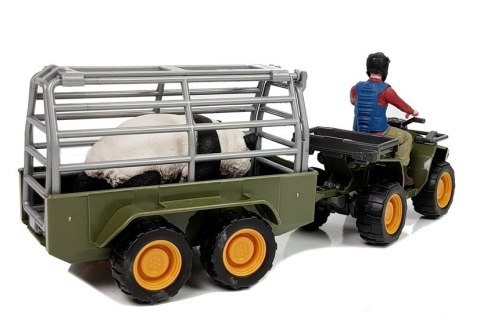 Quad z Przyczepką Transporter Figurki Panda LEAN Toys