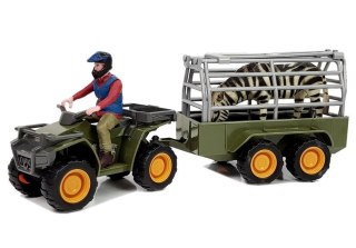 Quad z Przyczepką Transporter Figurki Zebra LEAN Toys