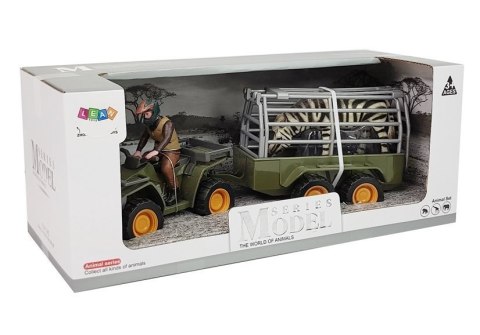 Quad z Przyczepką Transporter Figurki Zebra LEAN Toys