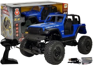 Auto Terenowe Zdalnie Sterowane 4x4 Amortyzatory 2.4G Niebieski LEAN Toys